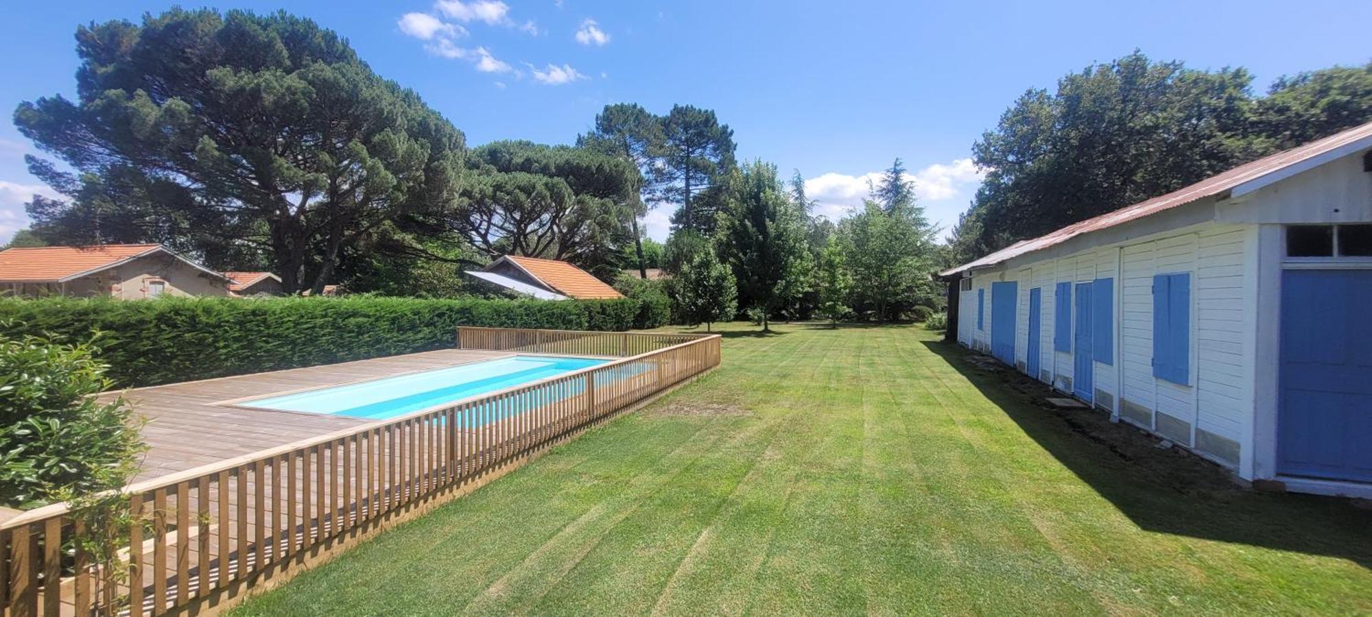 Charmante Maison Dans Les Landes X 10 Avec Piscine Et Salle D Escalade Lue Zewnętrze zdjęcie