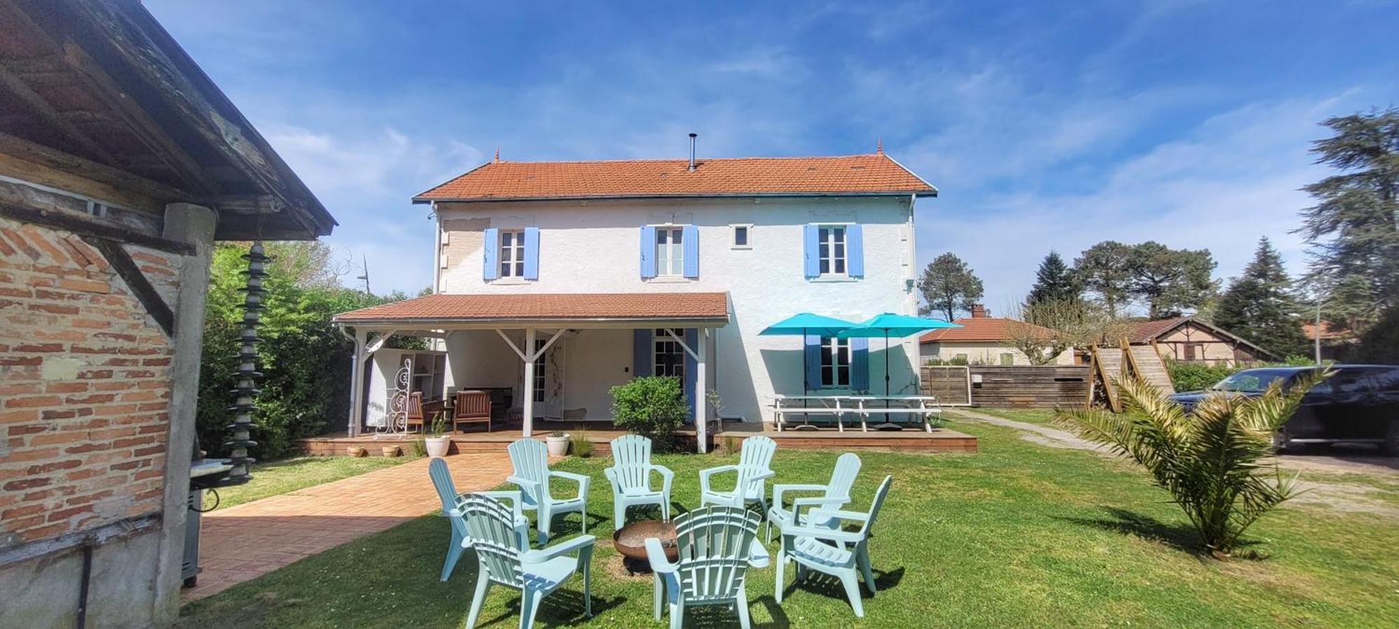 Charmante Maison Dans Les Landes X 10 Avec Piscine Et Salle D Escalade Lue Zewnętrze zdjęcie